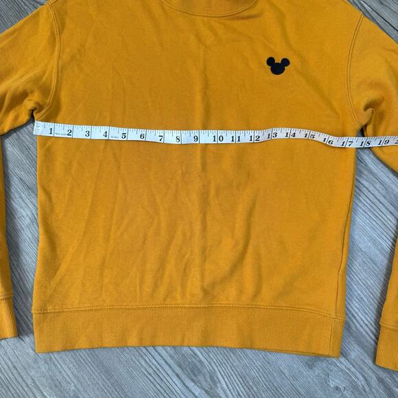 Disney H&M Mickey Mouse Crewneck Sweatshirt Women’s Small Mustard Yellow - Picture 4 of 10